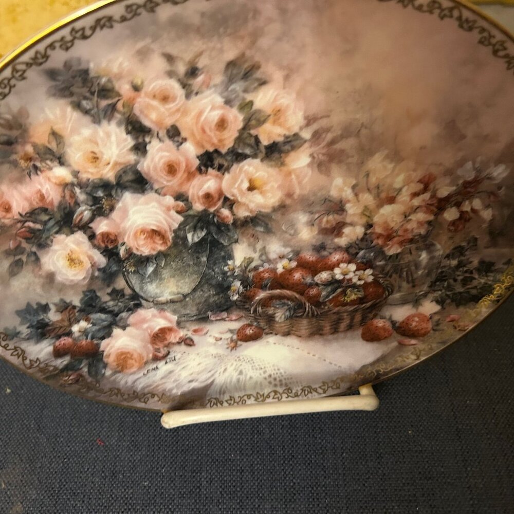 Vintage Lena Liu Garden Pleasures  Plate  Porcelain "Country Accents" limited ed - Picture 2 of 5